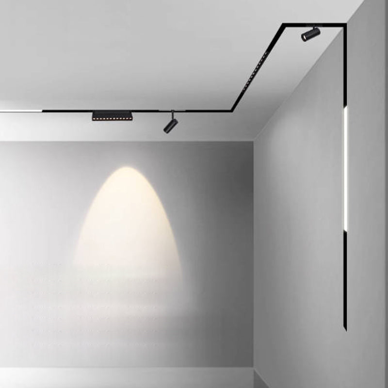 Strip Recessed LED Magnetic Track Lighting - Minimalist Linear Flush Mount Ceiling Light For Home Office