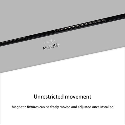 Strip Recessed LED Magnetic Track Lighting - Minimalist Linear Flush Mount Ceiling Light For Home Office