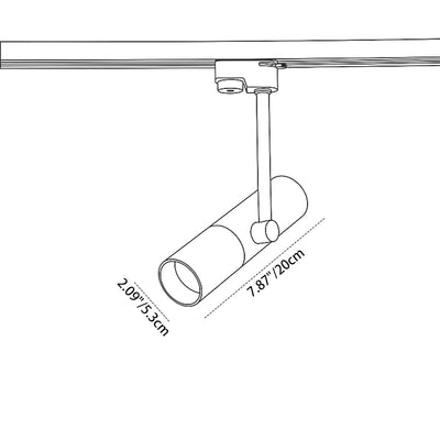 Adjustable Aluminum LED Track Spotlight - Creative Cylinder Semi-Flush Mount Ceiling Light For Home Office