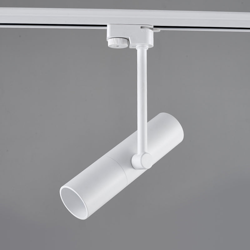 Adjustable Aluminum LED Track Spotlight - Creative Cylinder Semi-Flush Mount Ceiling Light For Home Office