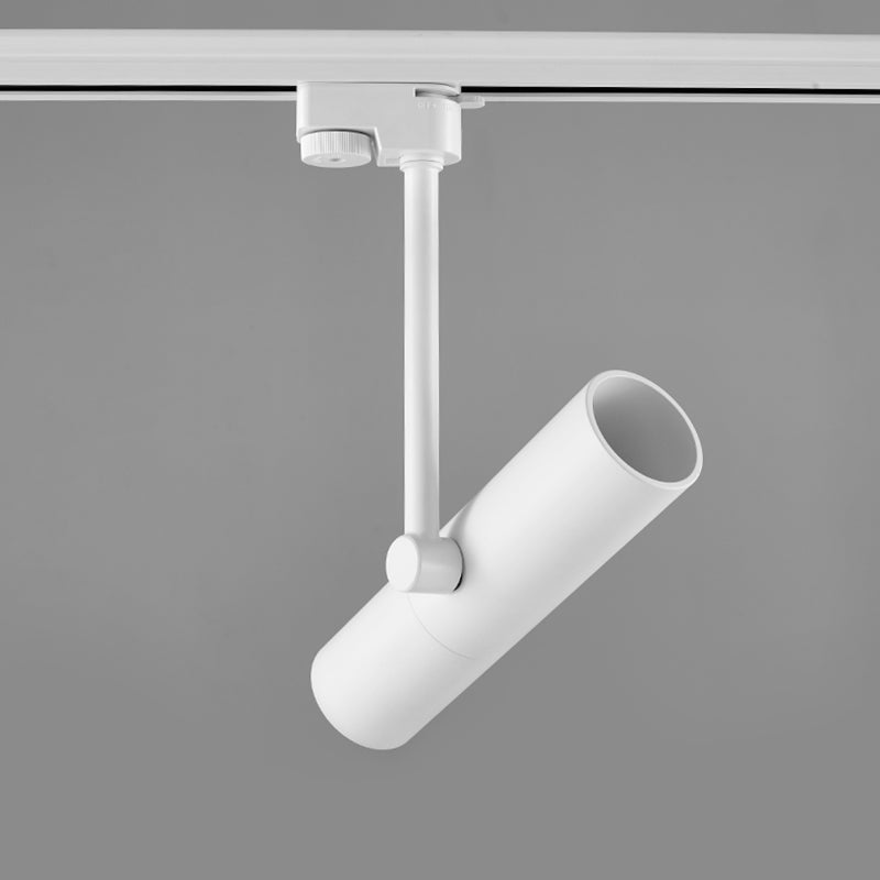 Adjustable Aluminum LED Track Spotlight - Creative Cylinder Semi-Flush Mount Ceiling Light For Home Office