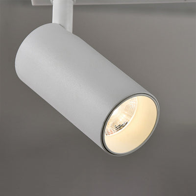 Adjustable Aluminum LED Track Spotlight - Minimalist Rotation Cylinder Semi-Flush Mount Ceiling Light For Home Office