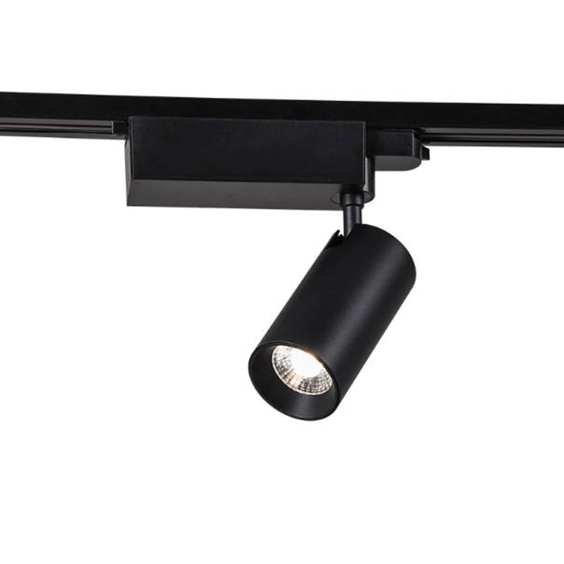 Adjustable Aluminum LED Track Spotlight - Minimalist Rotation Cylinder Semi-Flush Mount Ceiling Light For Home Office