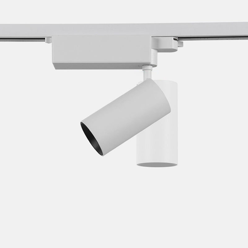 Adjustable Aluminum LED Track Spotlight - Minimalist Rotation Cylinder Semi-Flush Mount Ceiling Light For Home Office