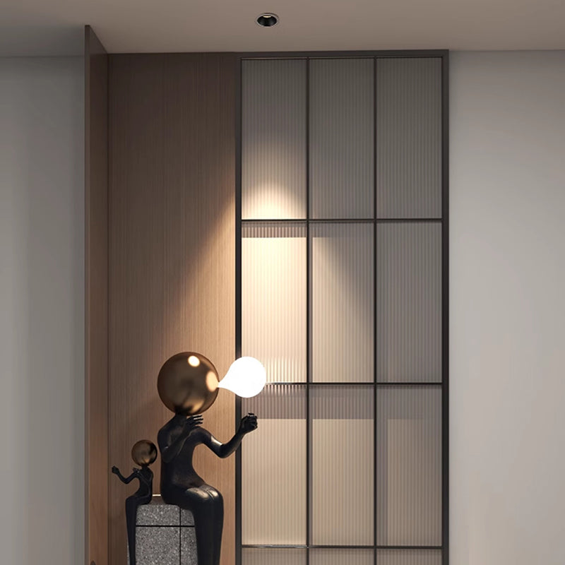 Recessed Adjustable Aluminum LED Downlight - Minimalist Rotation Cylinder Flush Mount Lighting For Living Room