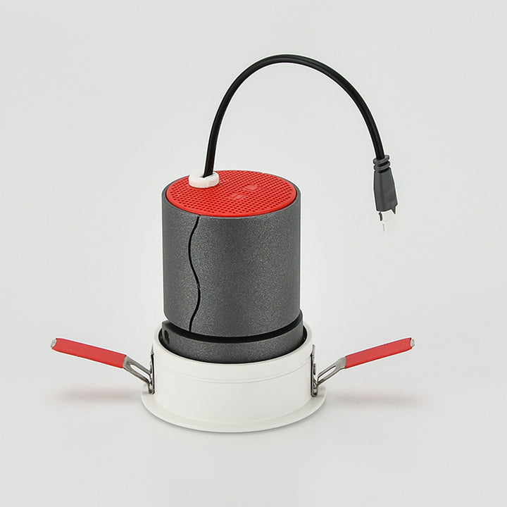 Eingelassenes verstellbares Aluminium-LED-Downlight - Minimalistische drehbare Zylinder-Deckenleuchte für das Wohnzimmer 