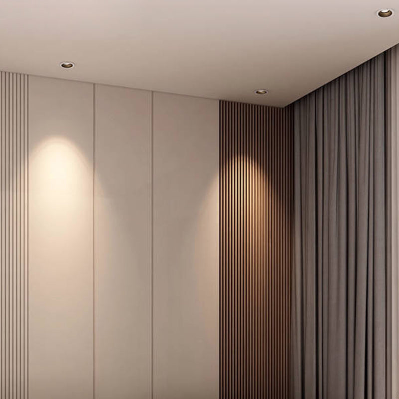 Recessed Adjustable Aluminum LED Downlight - Minimalist Rotation Cylinder Flush Mount Lighting For Living Room