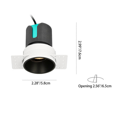 Recessed Adjustable Aluminum LED Spotlight - Minimalist Cylinder Flush Mount Lighting For Living Room