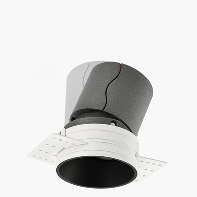 Recessed Adjustable Aluminum LED Spotlight - Minimalist Cylinder Flush Mount Lighting For Living Room