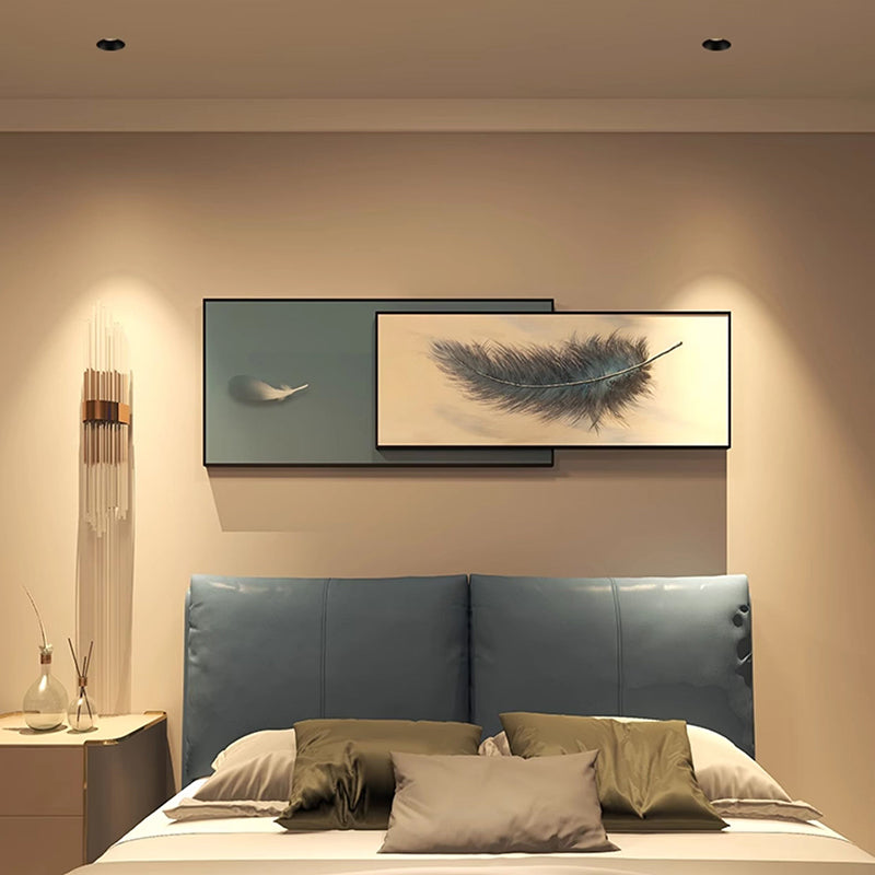 Foco LED de aluminio ajustable empotrado - Iluminación de montaje empotrado cilíndrico minimalista para sala de estar 