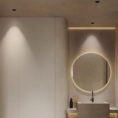 Recessed Adjustable Aluminum LED Spotlight - Minimalist Cylinder Flush Mount Lighting For Living Room