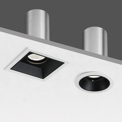 Recessed Aluminum LED Downlight - Industrial Round Square Rectangular Flush Mount Lighting For Living Room