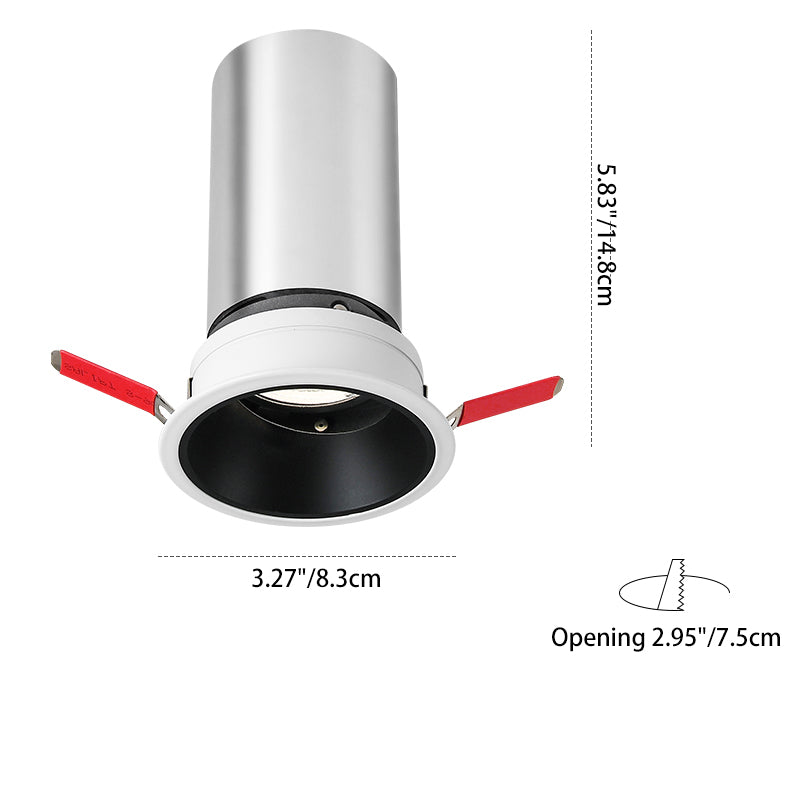 Recessed Aluminum LED Downlight - Industrial Round Square Rectangular Flush Mount Lighting For Living Room