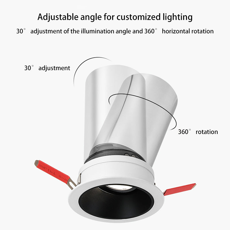 Recessed Aluminum LED Downlight - Industrial Round Square Rectangular Flush Mount Lighting For Living Room