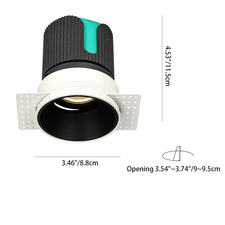 Eingelassener Aluminium LED-Spot - Minimalistische zylindrische Deckenleuchte für das Wohnzimmer 