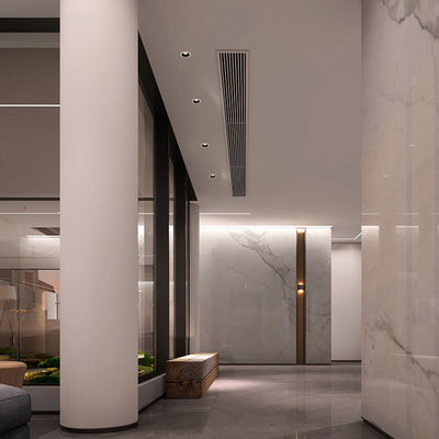 Recessed Aluminum LED Spotlight - Minimalist Cylinder Flush Mount Lighting For Living Room