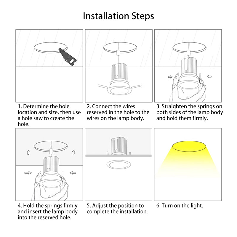 Eingelassener Aluminium LED-Spot - Minimalistische zylindrische Deckenleuchte für das Wohnzimmer 