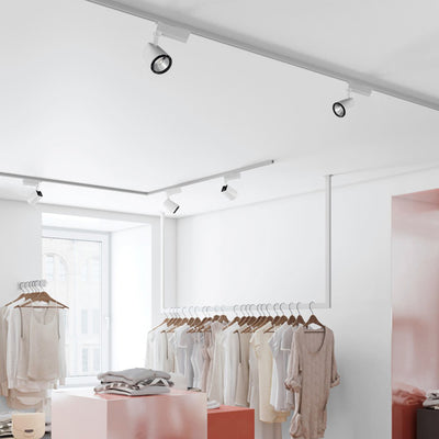 Adjustable Aluminum LED Track Spotlight - Minimalist Rotatable Semi-Flush Mount Ceiling Light For Home Office