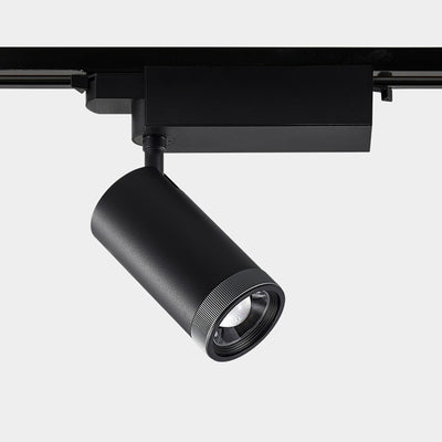 Adjustable Aluminum Zoomable LED Track Spotlight - Industrial Cylinder Semi-Flush Mount Ceiling Light For Home Office