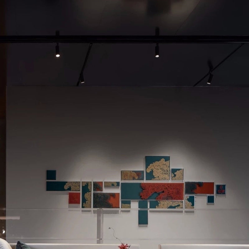 Adjustable Aluminum Zoomable LED Track Spotlight - Industrial Cylinder Semi-Flush Mount Ceiling Light For Home Office