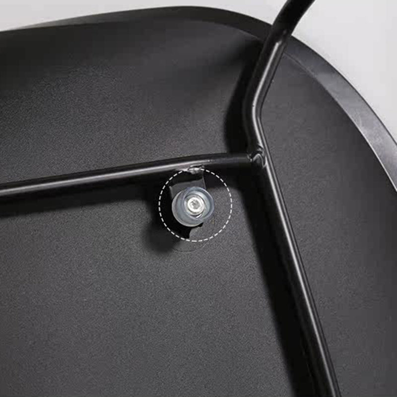 Modern Minimalist PP Seat Back Integrated Arms Steel Base Dining Chair - Ergonomic Curved Back Chair For Dining Room