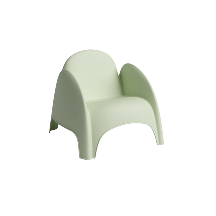 Modern Minimalist Sculptural PP Accent Chair - Curved Barrel Backrest &amp; Integrated Armrest Lounge Chair For Living Room
