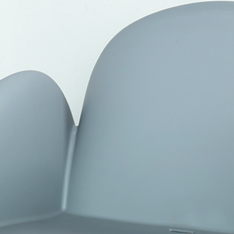 Modern Minimalist Sculptural PP Accent Chair - Curved Barrel Backrest &amp; Integrated Armrest Lounge Chair For Living Room