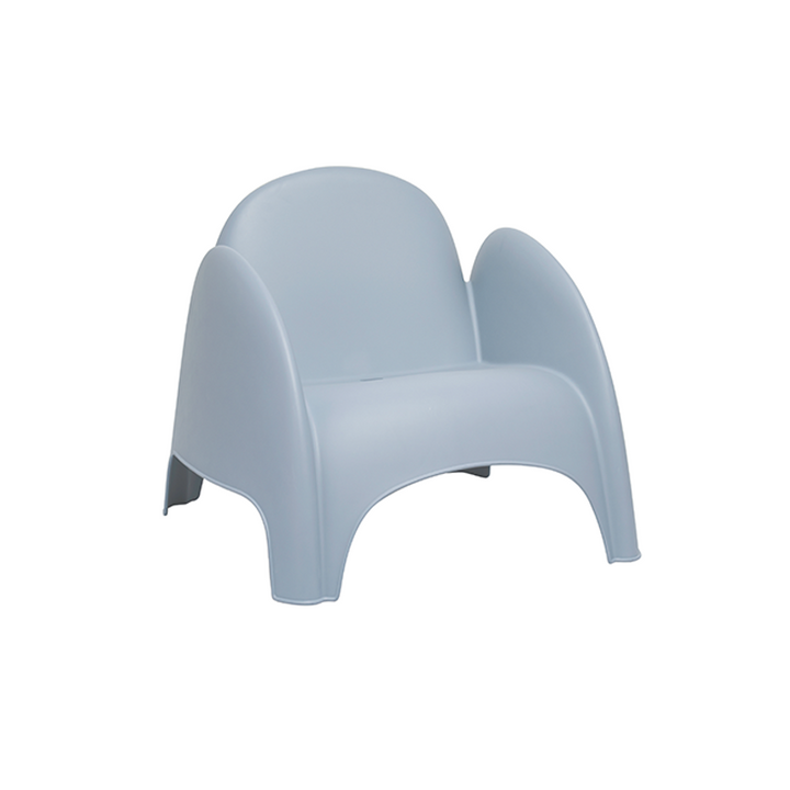 Modern Minimalist Sculptural PP Accent Chair - Curved Barrel Backrest &amp; Integrated Armrest Lounge Chair For Living Room