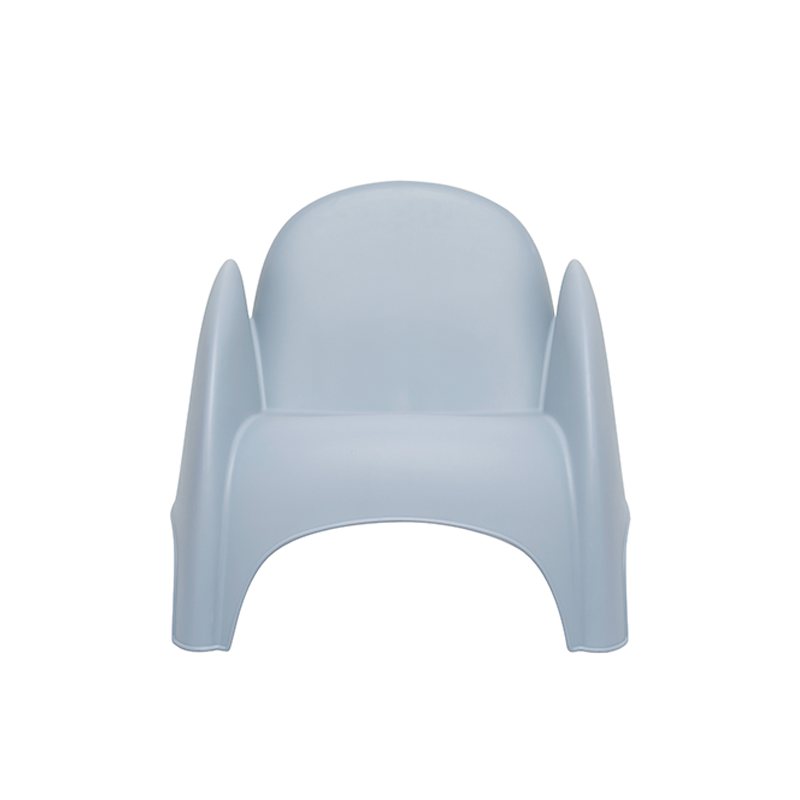 Modern Minimalist Sculptural PP Accent Chair - Curved Barrel Backrest &amp; Integrated Armrest Lounge Chair For Living Room