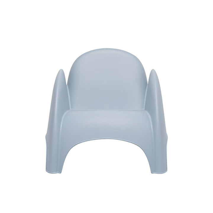 Modern Minimalist Sculptural PP Accent Chair - Curved Barrel Backrest &amp; Integrated Armrest Lounge Chair For Living Room