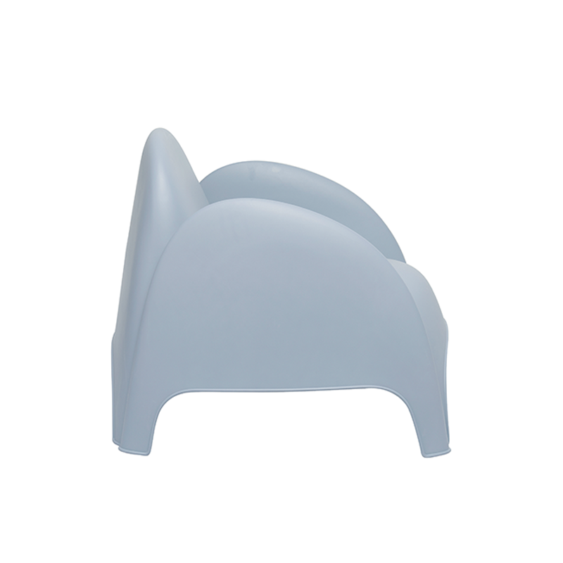 Modern Minimalist Sculptural PP Accent Chair - Curved Barrel Backrest &amp; Integrated Armrest Lounge Chair For Living Room
