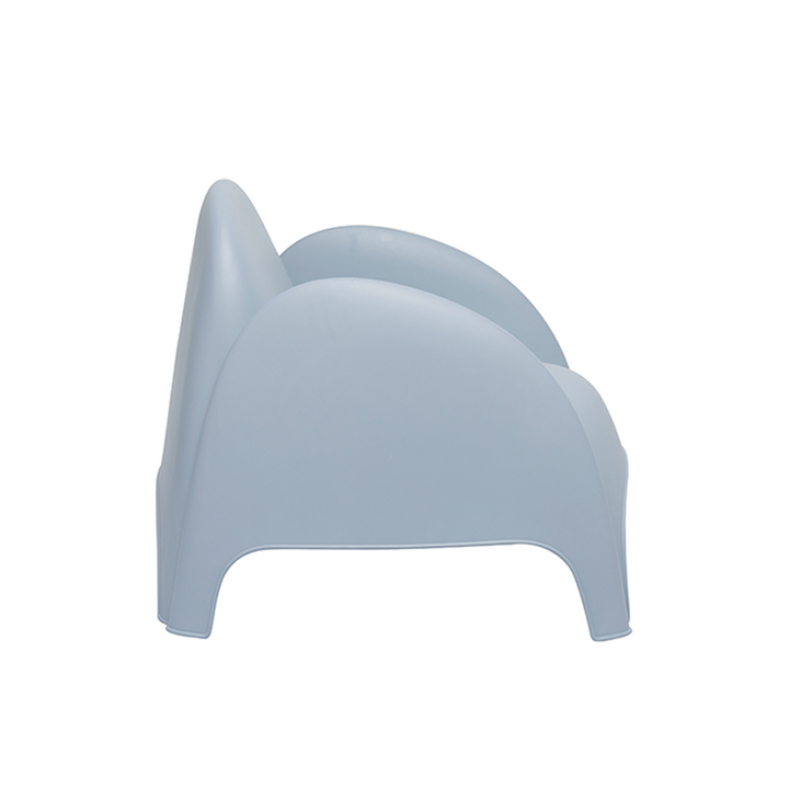 Modern Minimalist Sculptural PP Accent Chair - Curved Barrel Backrest &amp; Integrated Armrest Lounge Chair For Living Room