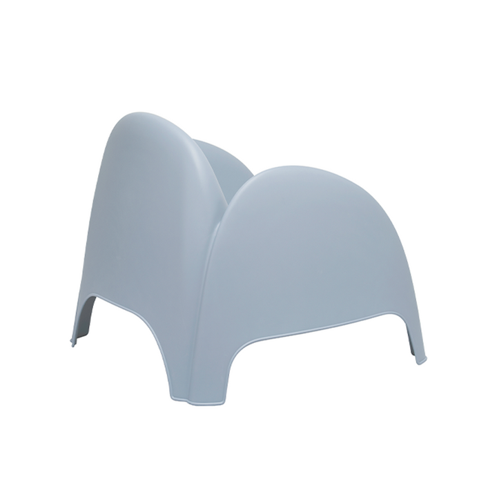 Modern Minimalist Sculptural PP Accent Chair - Curved Barrel Backrest &amp; Integrated Armrest Lounge Chair For Living Room
