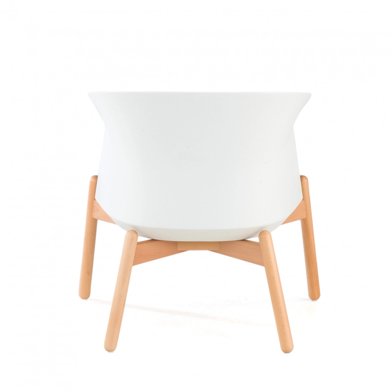 Contemporary Scandinavian Accent Chair - Upholstered Seat &amp; Beech Wood Legs Dining Chair For Dining Room