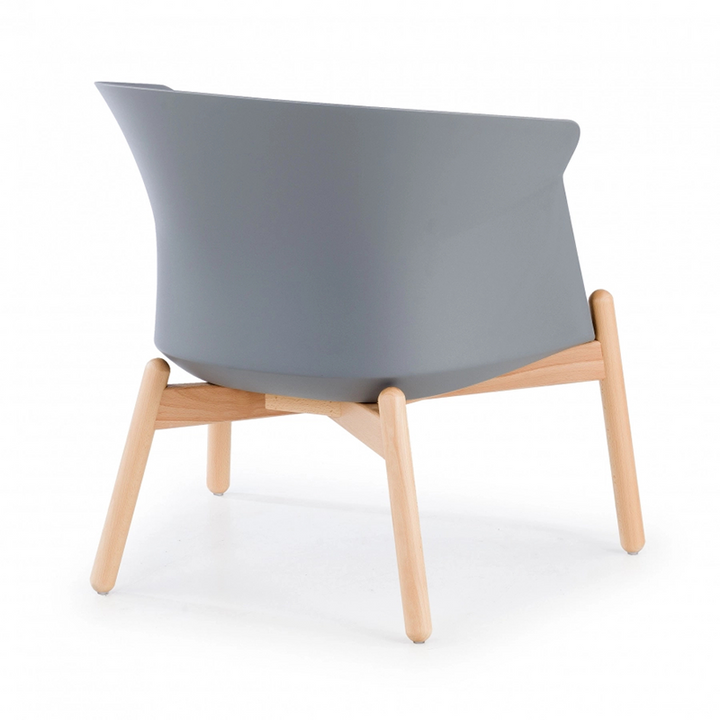 Contemporary Scandinavian Accent Chair - Upholstered Seat &amp; Beech Wood Legs Dining Chair For Dining Room