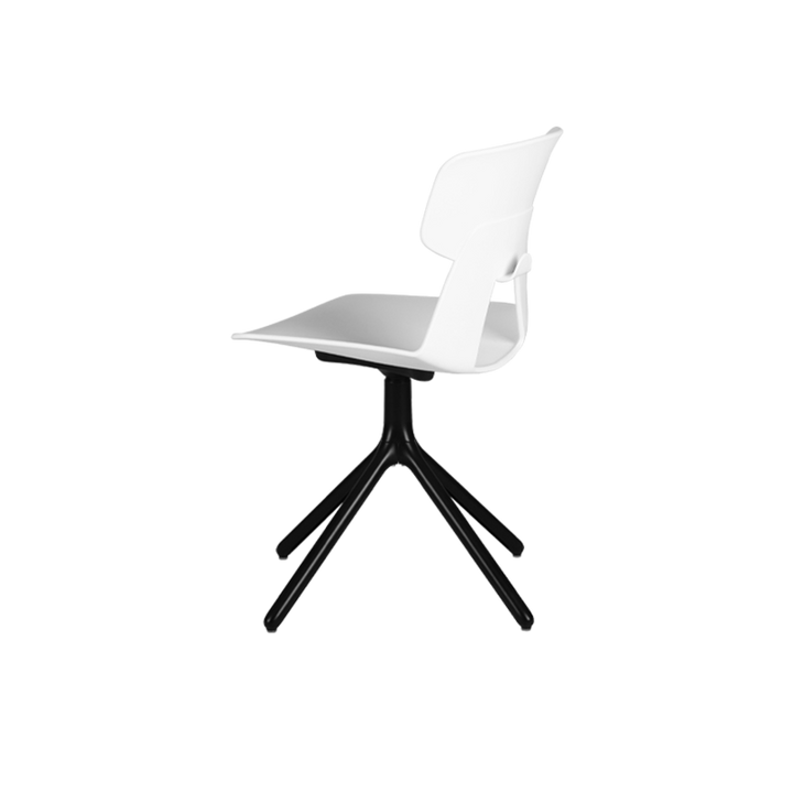 Modern Minimalist Dining Chair - Geometric PP Backrest &amp; Aluminum Alloy Base Accent Chair For Dining Room
