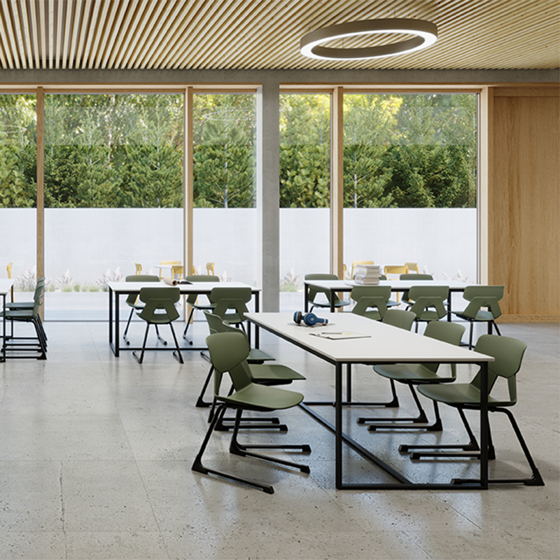 Modern Minimalist Cantilever Dining Chair - Geometric PP Backrest &amp; Reinforced Steel Base Accent Chair For Dining Room