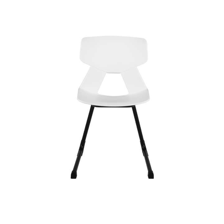Modern Minimalist Cantilever Dining Chair - Geometric PP Backrest &amp; Reinforced Steel Base Accent Chair For Dining Room