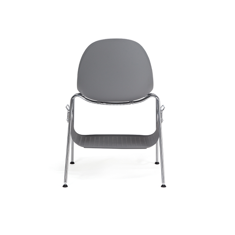 Modern Minimalist Under-Seat Storage Basket Dining Chair - Curved PP Shell &amp; Steel Legs Backrest Chair For Dining Room