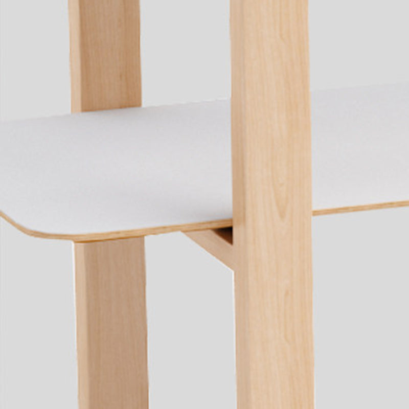 Minimalist Freestanding Beech Wood MDF Bookshelf - Multi-Layer Open Storage Display Shelf For Study &amp; Home Office