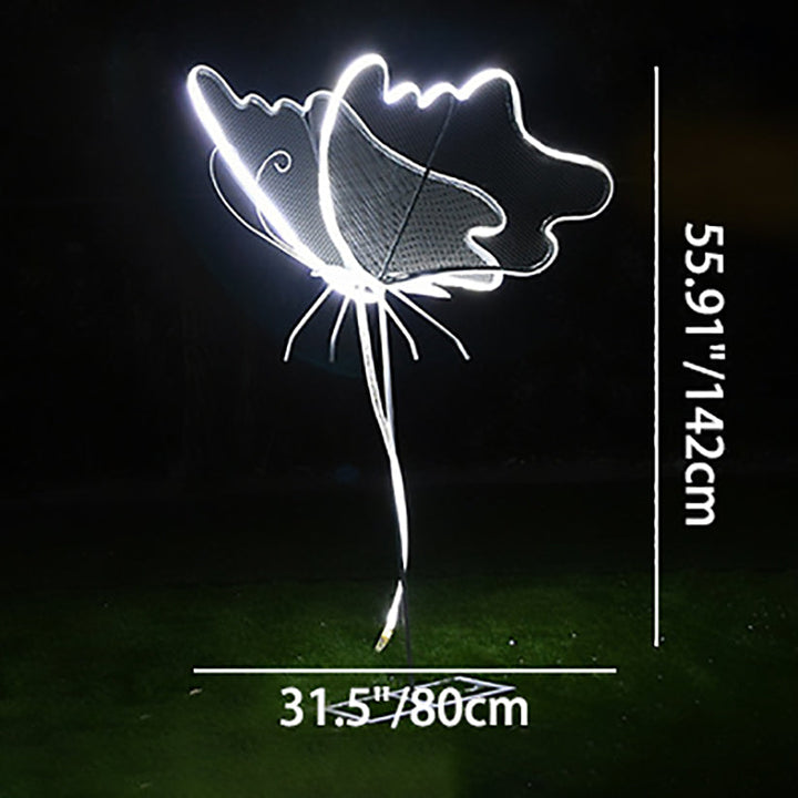 Éclairage paysager LED papillon en fibre de verre étanche Art déco moderne pour jardin 