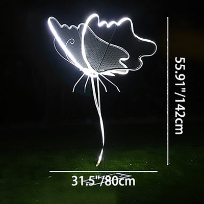 إضاءة خارجية LED على شكل فراشة من الألياف الزجاجية العازلة للماء بأسلوب آرت ديكو الحديث للحديقة 