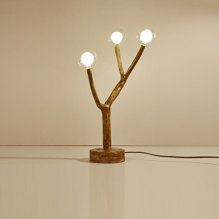 Lampe de table traditionnelle japonaise en résine avec orbe en brindilles, verre, matériel, 3/7/8/12/16 lumières pour chambre à coucher 