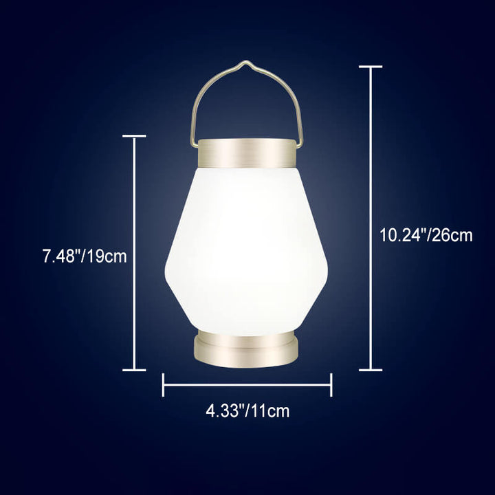 Outdoor Waterproof PE Lantern Shade LED Portable Camping Garden Light