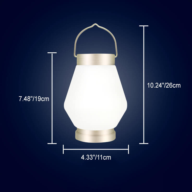 Lampe LED extérieure de camping à polygone matériel portable solaire 