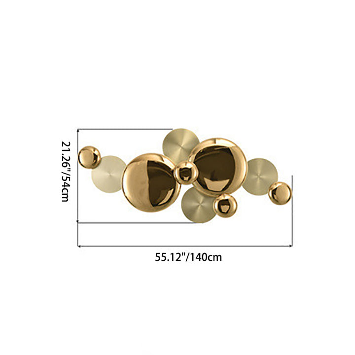 Lámpara de Aplique de Pared LED Redonda de Metal Moderno de Lujo para Sala de Estar 