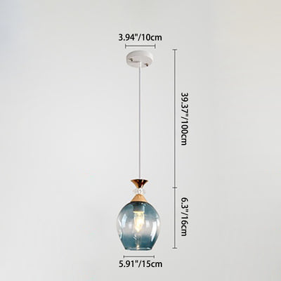 Nordic Gradient Glass Orb 1/3 Light Kronleuchter 