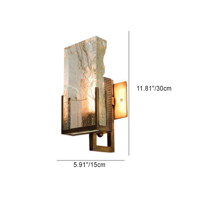 Applique murale moderne minimaliste en cristal linéaire à 1 lumière en fer pour chambre 