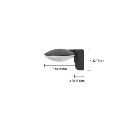 Lampe murale LED ovale en aluminium acrylique pour extérieur, simplicité moderne, pour jardin 