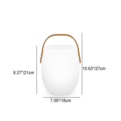 Industrial Simple Barrel Shade Colorful RGB Portable LED Patio Camping Light